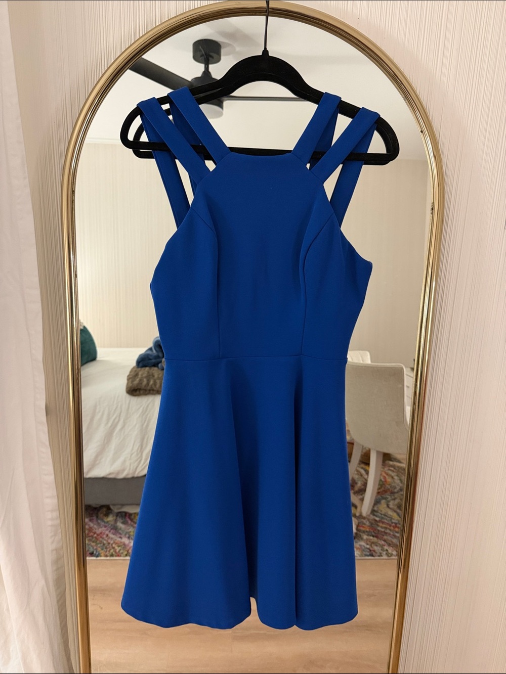 B Darlin Royal Blue Strappy Fit & Flare Mini Dress